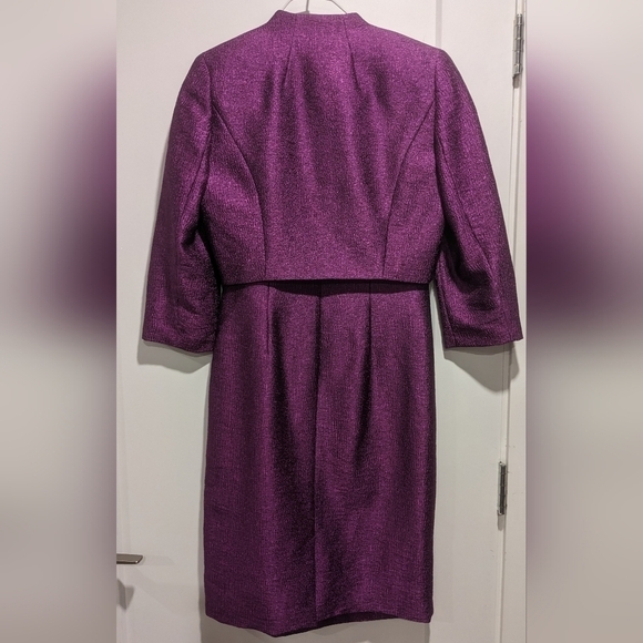Precis Petite Shimmery Purple Dress  with matching bolero - Picture 2 of 6